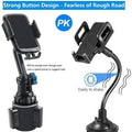 Universal 360° Adjustable Phone Mount Car Cup Holder Stand Cradle For Cell Phone