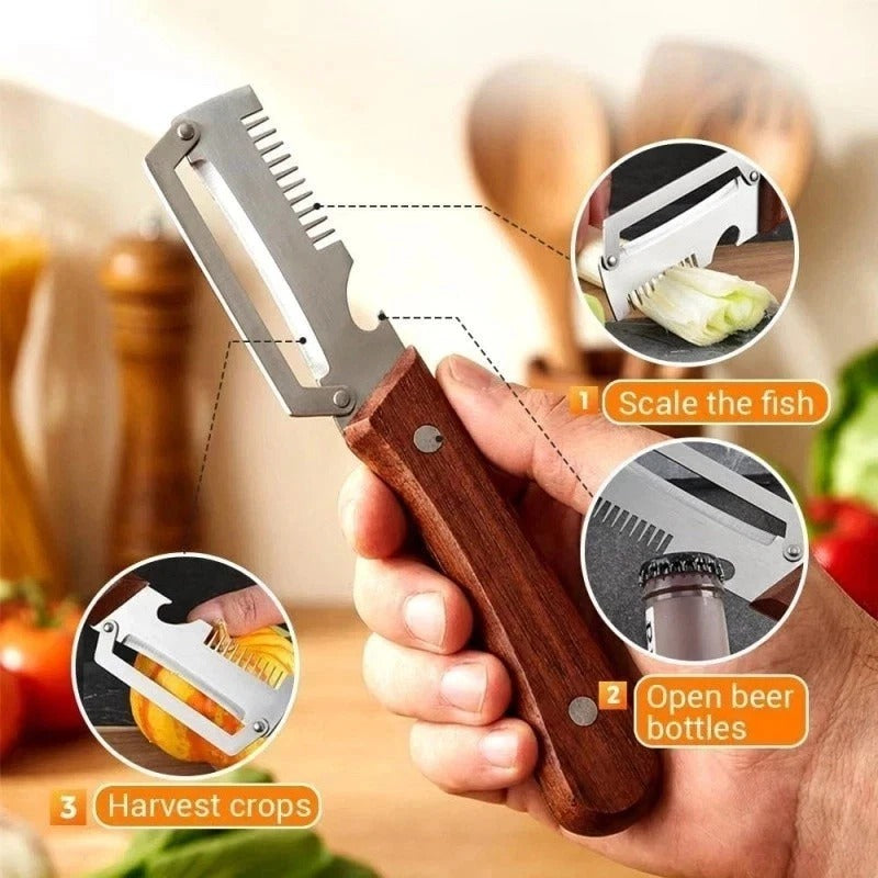 Multifunctional Vegetable Peeler 2026 New 3-in-1 Peeler & Bottle Opener & Grater