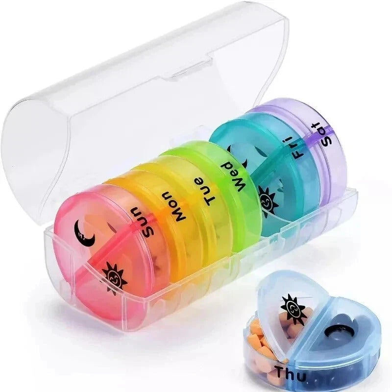 7 Day Weekly Pill Box Organize Medicine Case Container Dispenser Tablet Storage
