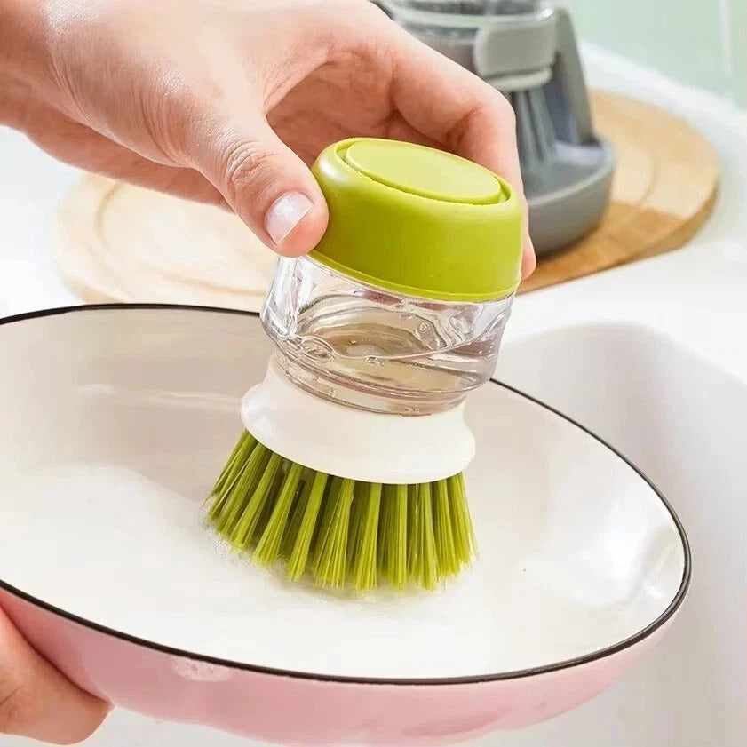 Soap Dispenser, Dishwashing Brush, Home Kitchen Cleaning Brush with Holder