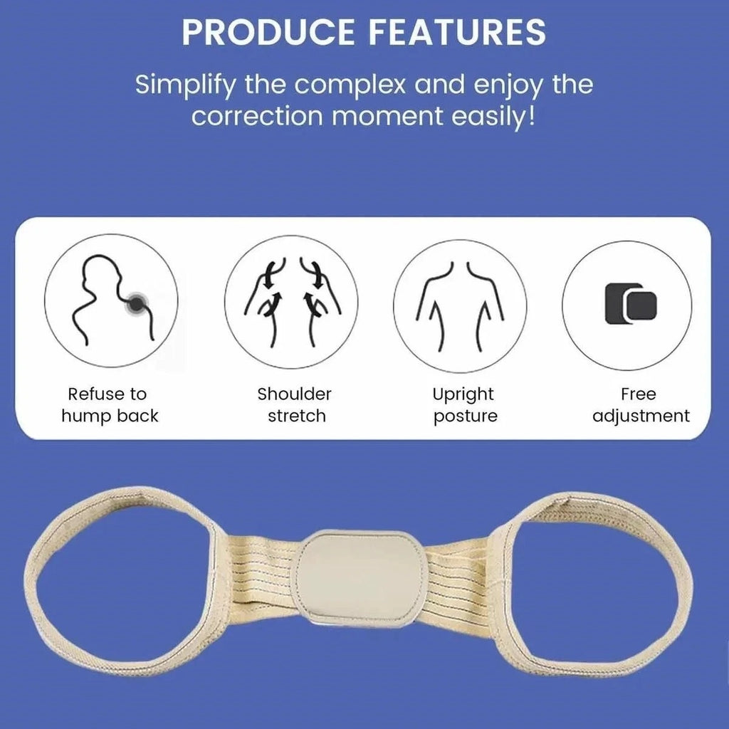 Hunchback Posture Support Belt Shoulder Correction Brace Adustable Men Women UK