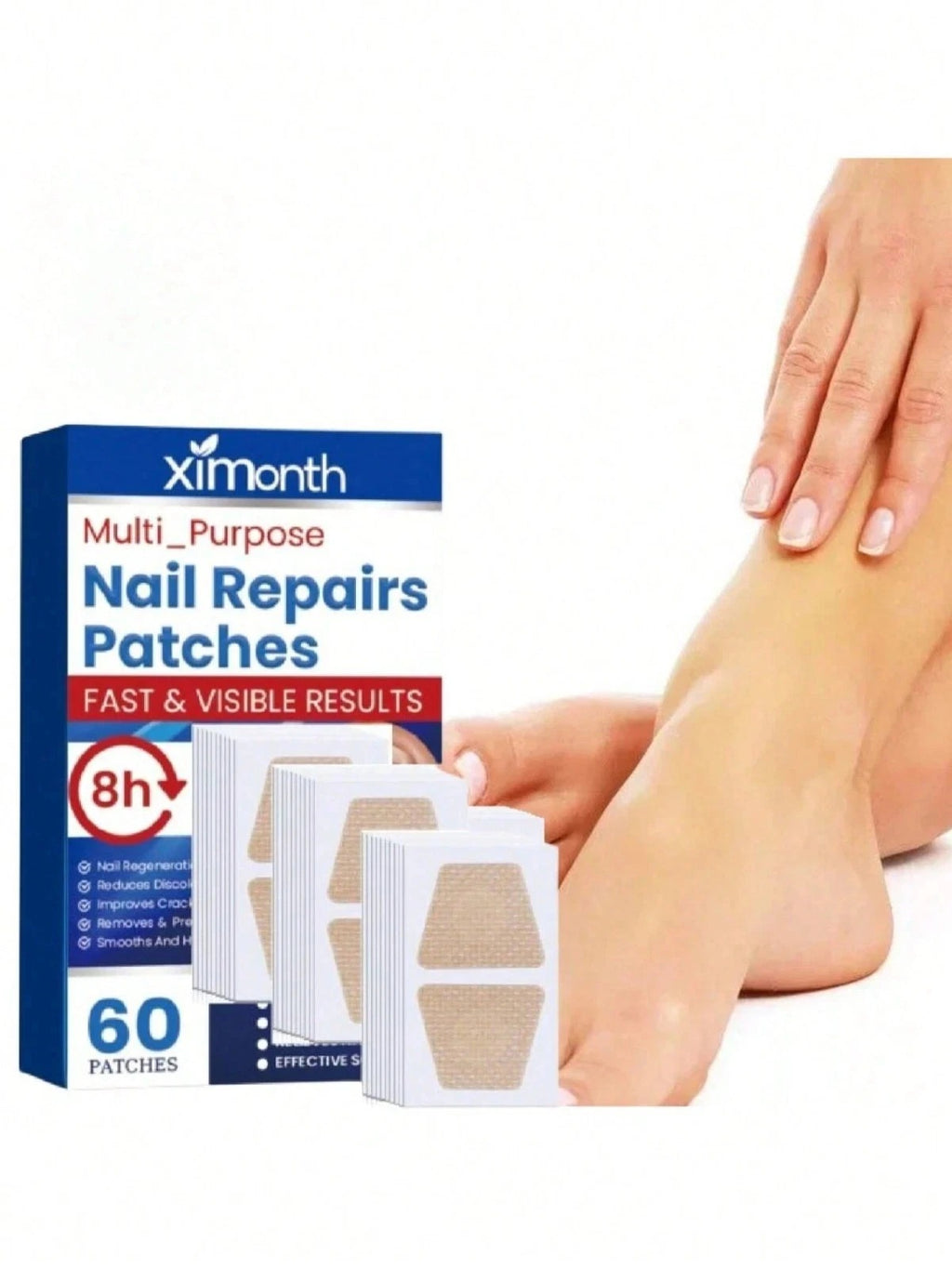60PCS Anti Fungal Nail Treatment Patches – Toenail Fungus Repair Care for Onyc