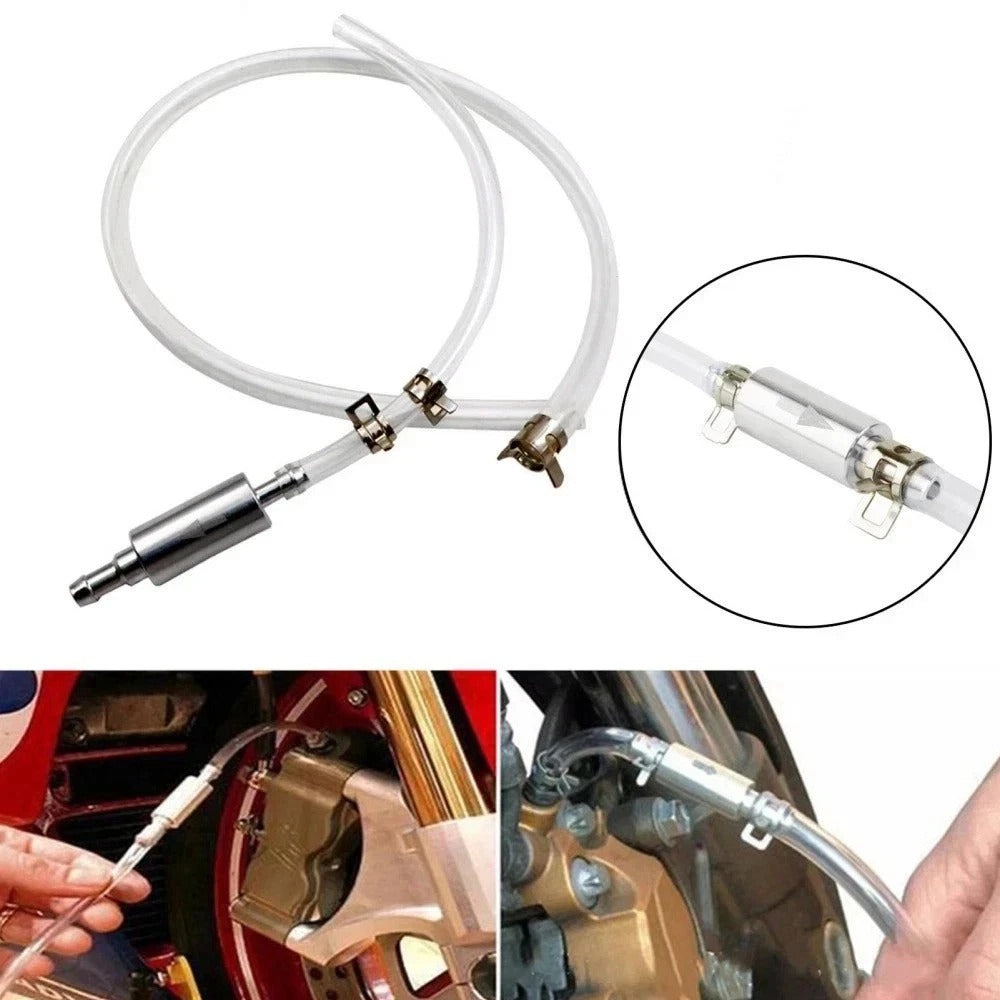 Universal Car Brake Bleeding Kit One Way Valve Hose Pipe Tool for Motorcycle & C