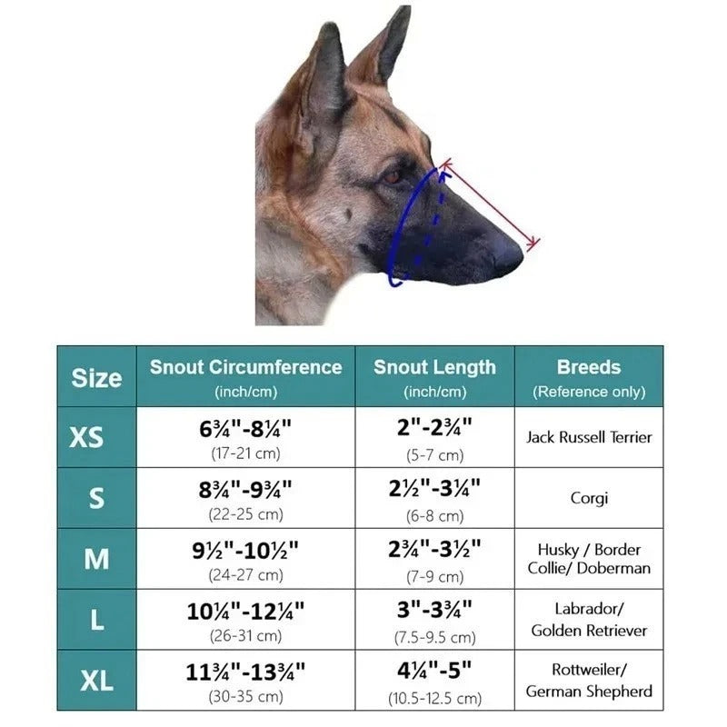 Dog Soft Breathable Safety Muzzle Adjustable Mouth Cover Pet Mesh Anti-Barking