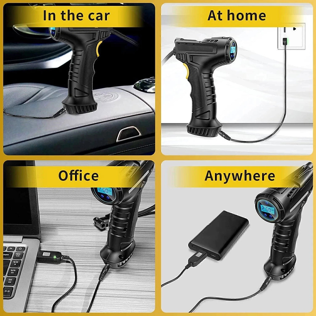 Cordless 12V Electric Car Tyre Inflator Pump Portable Tire Air Compressor Pump