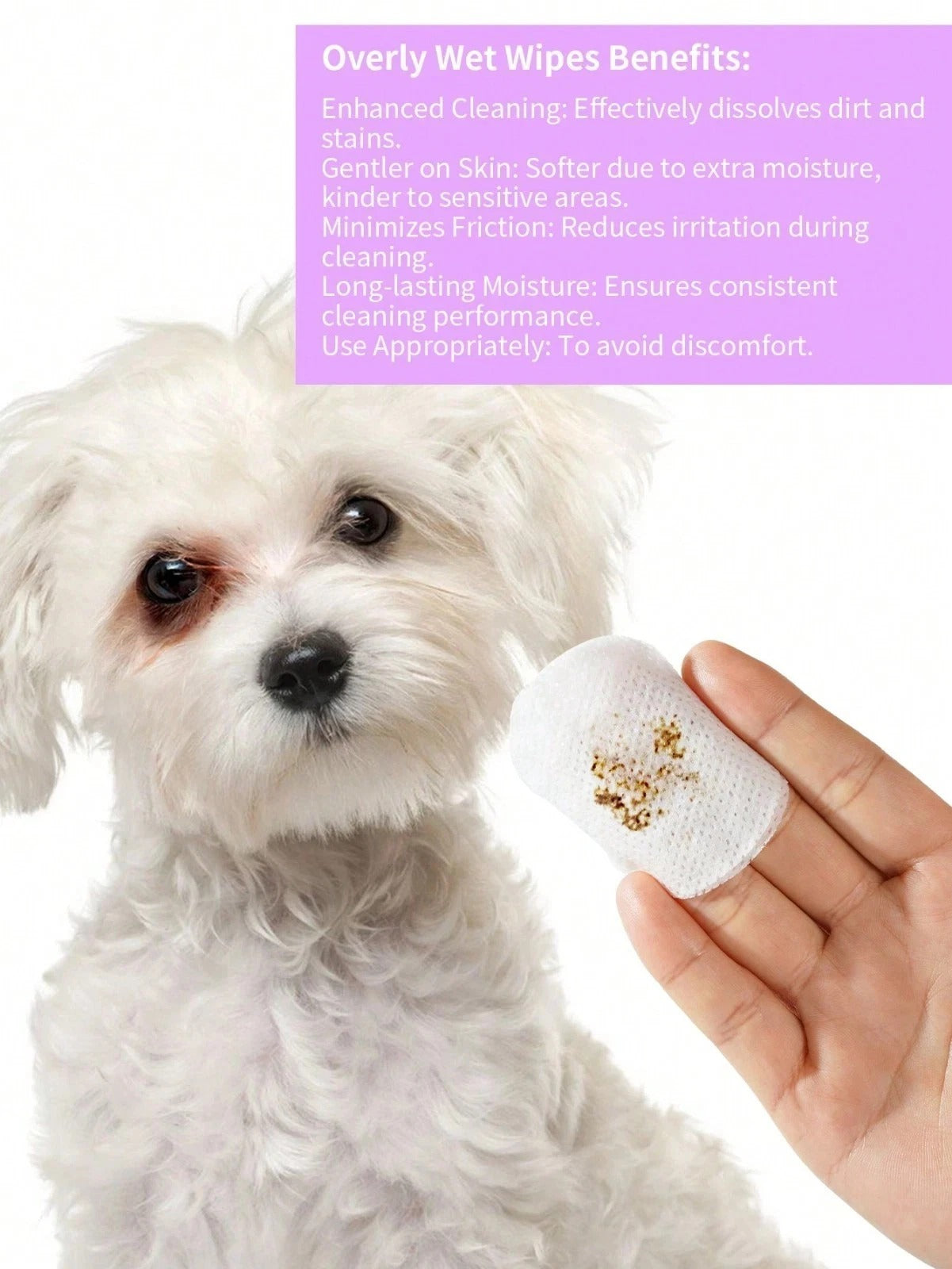 GJYC Pet Eye Wipes for Dogs & Cats – Gentle Tear Stain Remover Cleaning Wipes