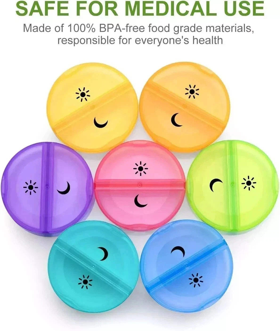 7 Day Weekly Pill Box Organize Medicine Case Container Dispenser Tablet Storage