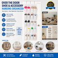 24 Pockets Over Door Hanging Shoe Rack Storage Hanger Holder Organiser Tidy