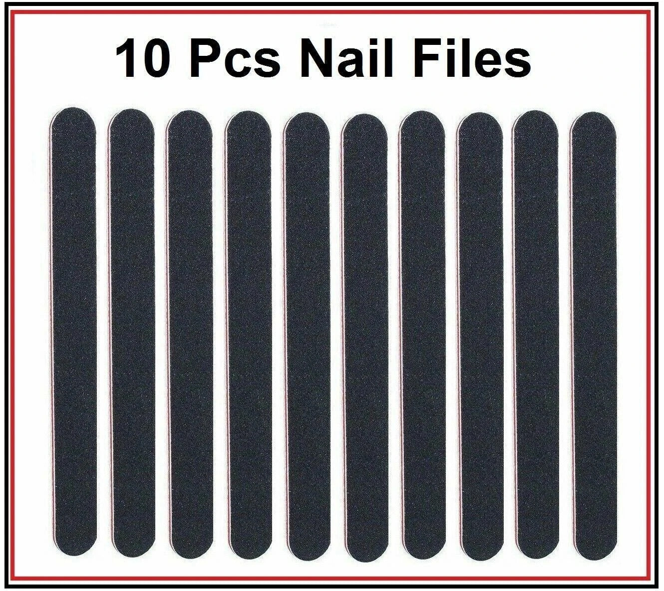 10 PCS DOUBLE SIDED SENSASHES NAIL FILES EMERY BOARD STRAIGHT NAIL FILE 100/180