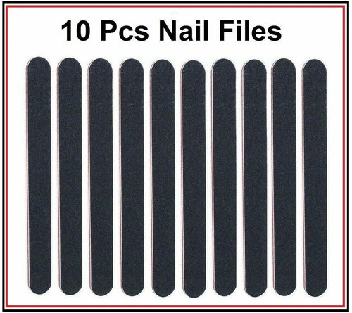 10 PCS DOUBLE SIDED SENSASHES NAIL FILES EMERY BOARD STRAIGHT NAIL FILE 100/180