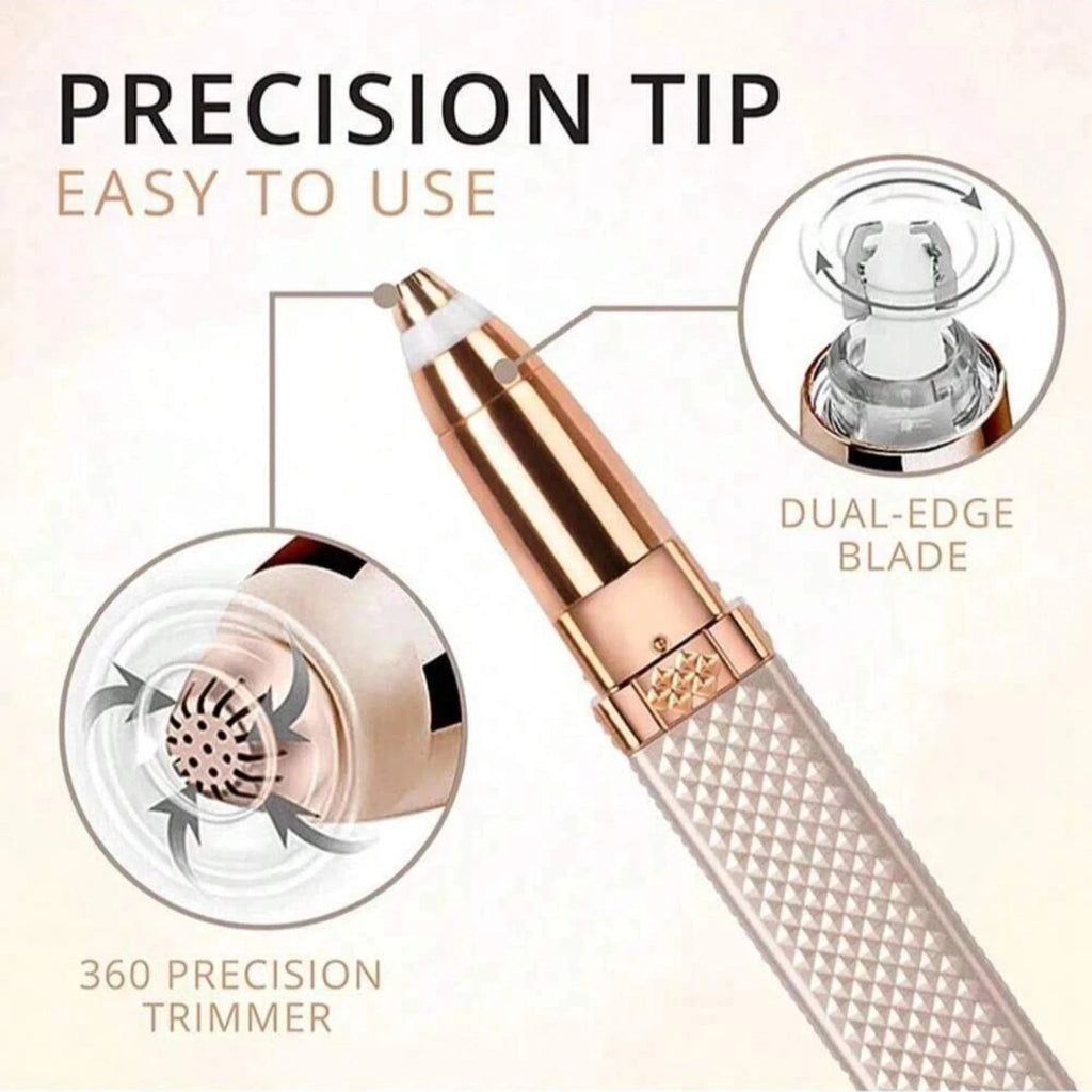 2-in-1 Electric Eyebrow Trimmer & Facial Hair Remover for Women - UK