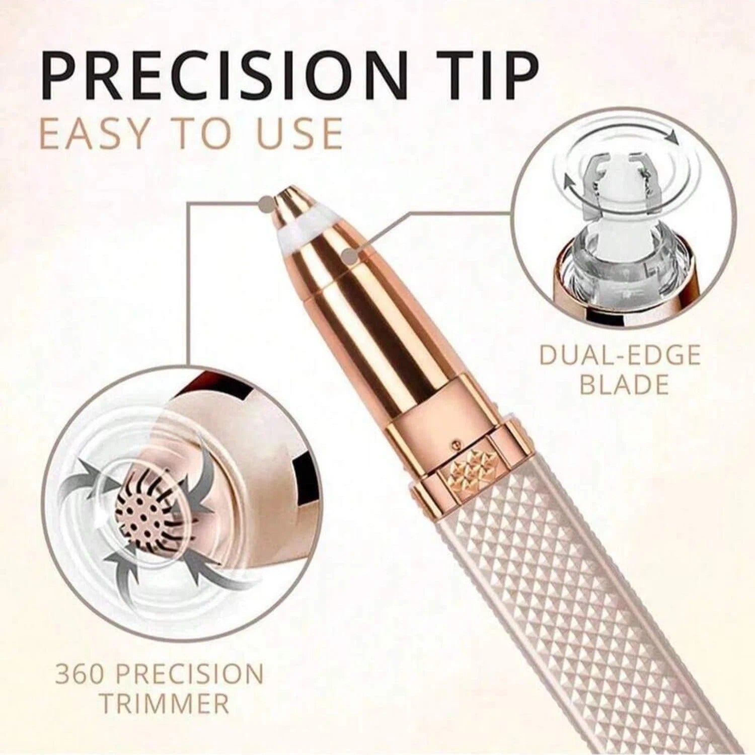 2-in-1 Electric Eyebrow Trimmer & Facial Hair Remover for Women - UK