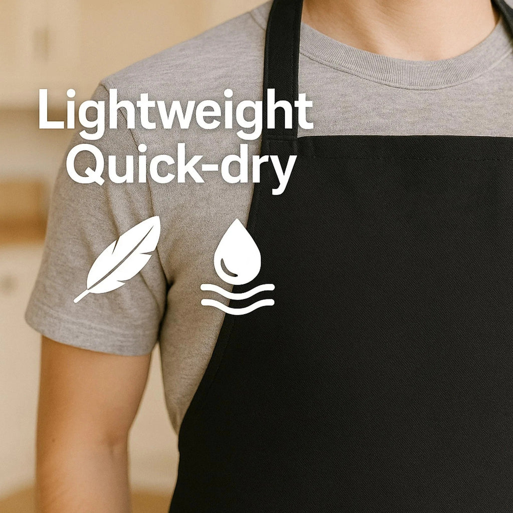 Unisex Kitchen Apron for Women & Men – Adjustable Chef Cooking Bib Apron with 2