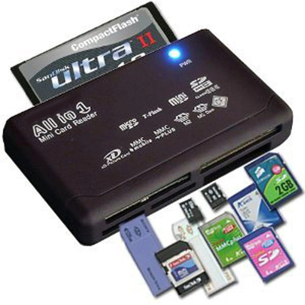 WG® USB 2.0 Memory Card Reader All‑in‑One Adapter SD SDHC Micro SD CF MS M2 XD