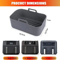 2 PCS Air Fryer Silica Gel Baking Pan Dual Basket Liner Handle baking oven New