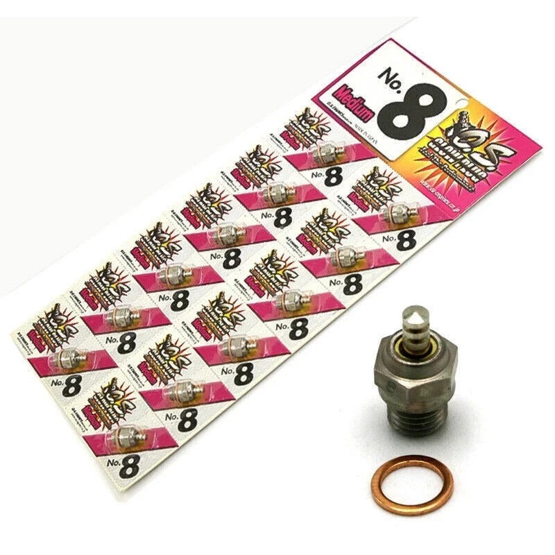 OS No.8 Medium Glow Plug for RC Nitro Engine Car Truck – Standard Replacement Sp