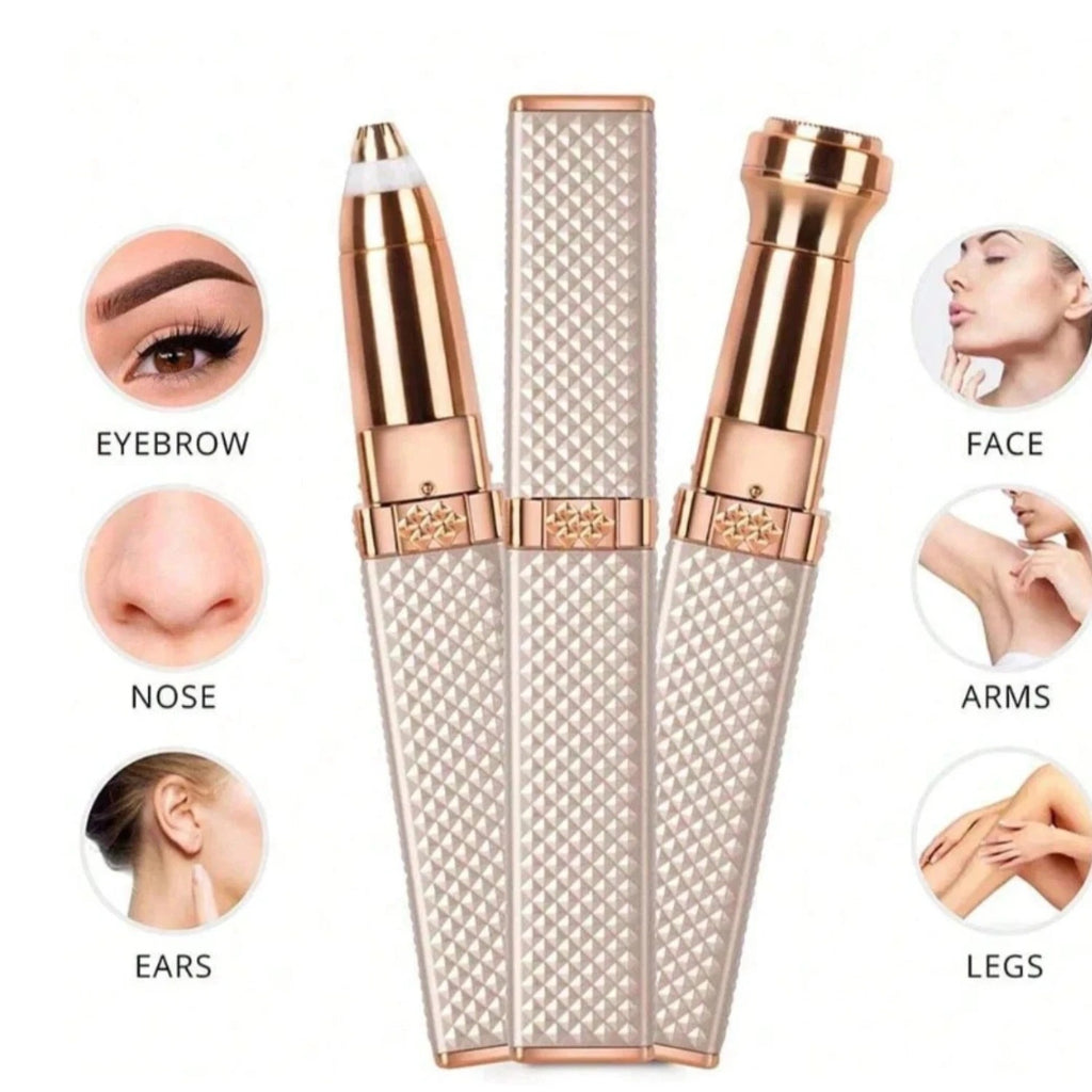 2-in-1 Electric Eyebrow Trimmer & Facial Hair Remover for Women - UK