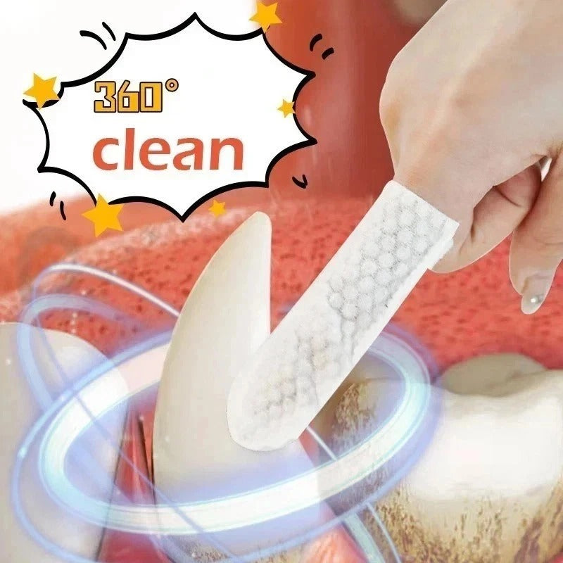 Pets Dogs Cats Teeth Wipes Dental care plaque Cleaning Finger Pads 50 Pc