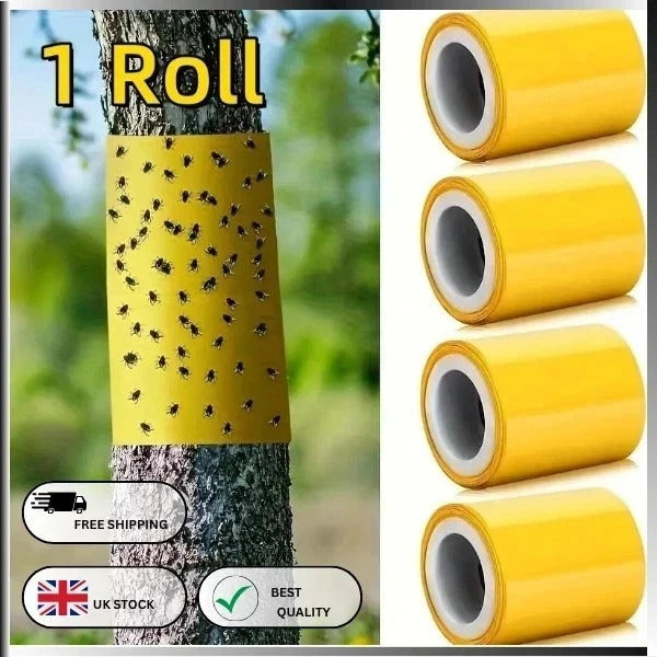 10M Double Sided Sticky Insect Barrier Tape Roll – Garden Tree Pest Fly Bug Cont