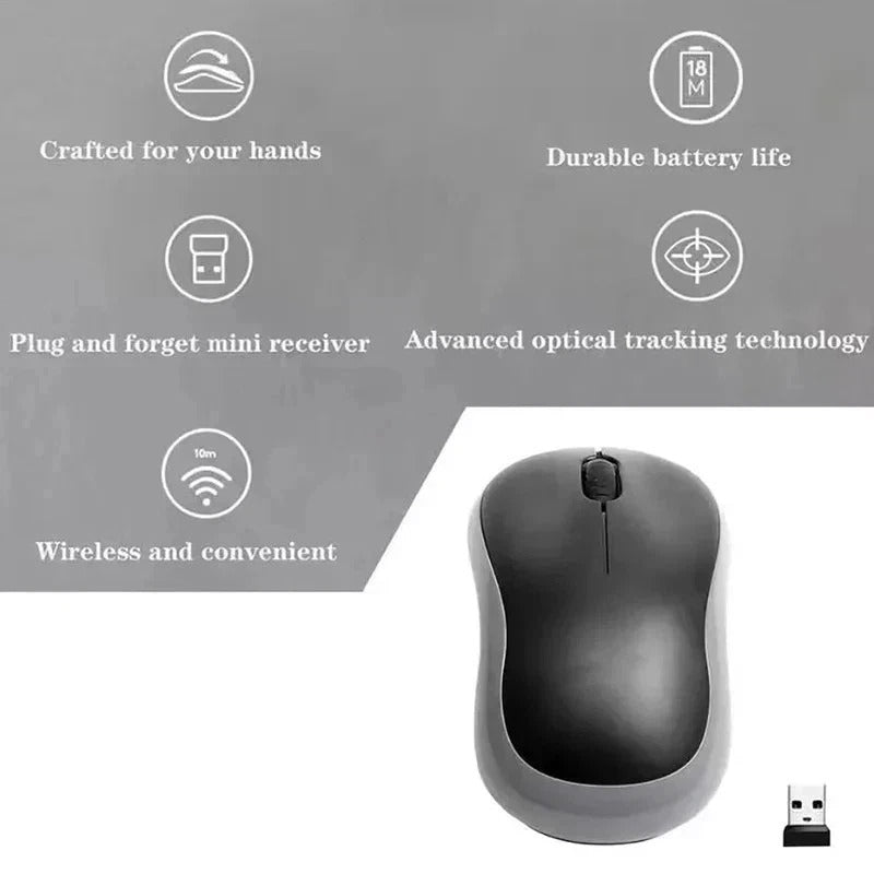 Logitech M185 Wireless Optical Mouse + USB Receiver Fit Compact PC Laptop Mouse