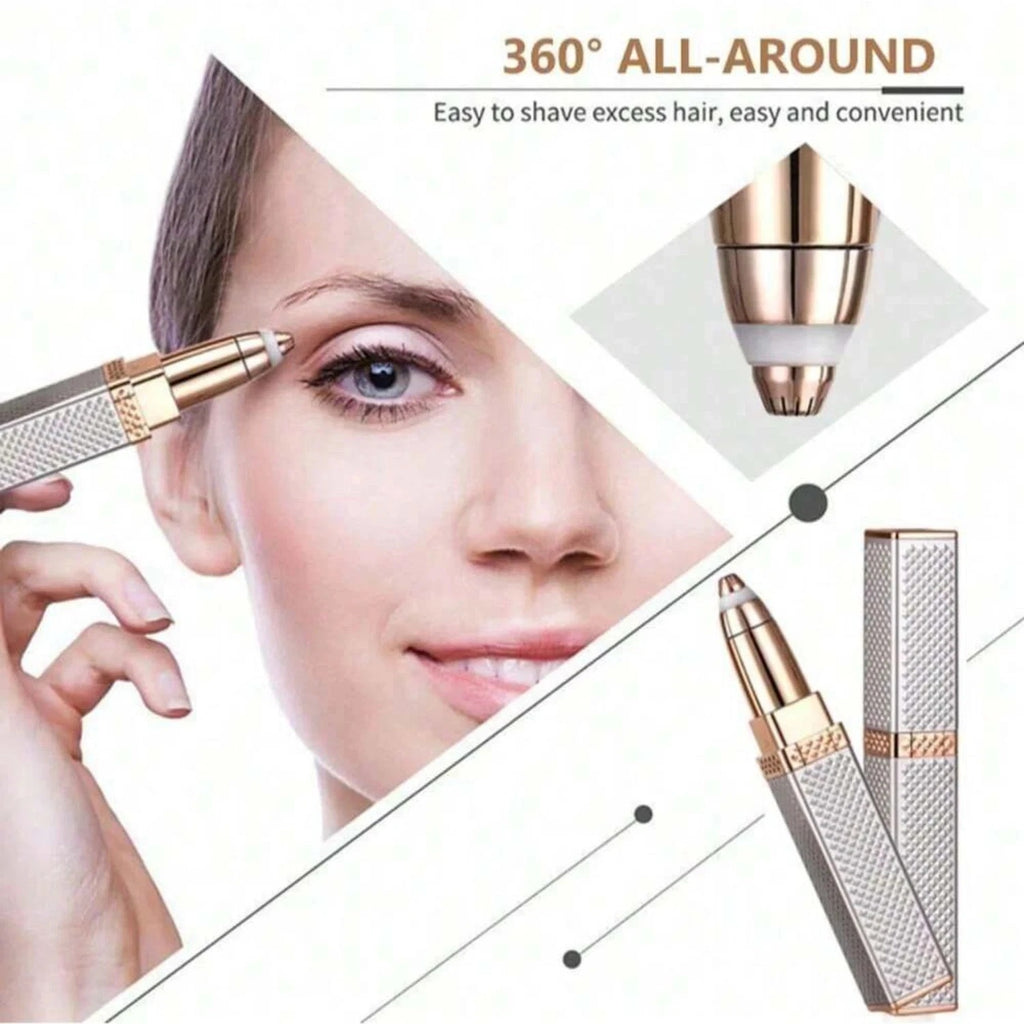2-in-1 Electric Eyebrow Trimmer & Facial Hair Remover for Women - UK