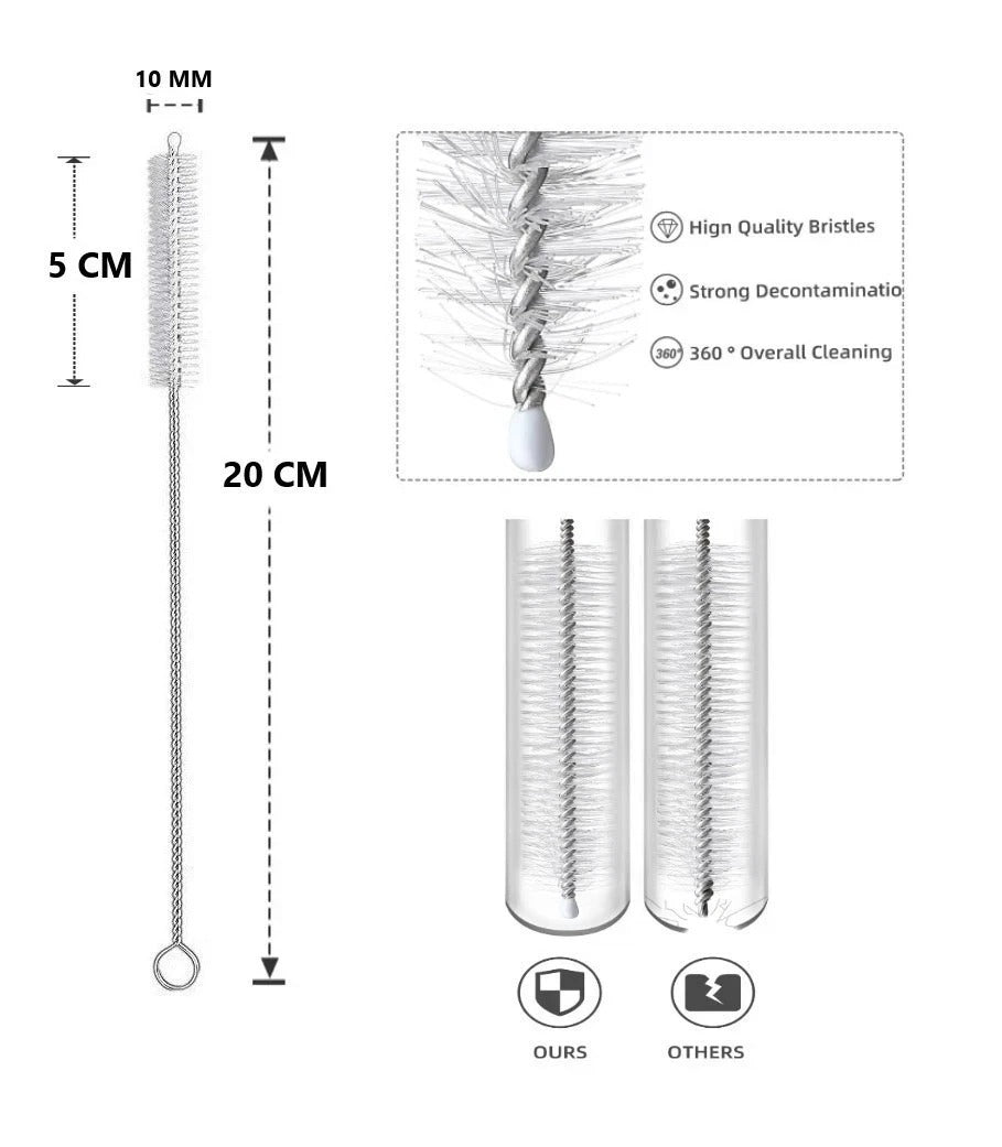 Nylon Straw Cleaner Cleaning Small Brush For Drinking Pipe Tube Baby Milk Bottle
