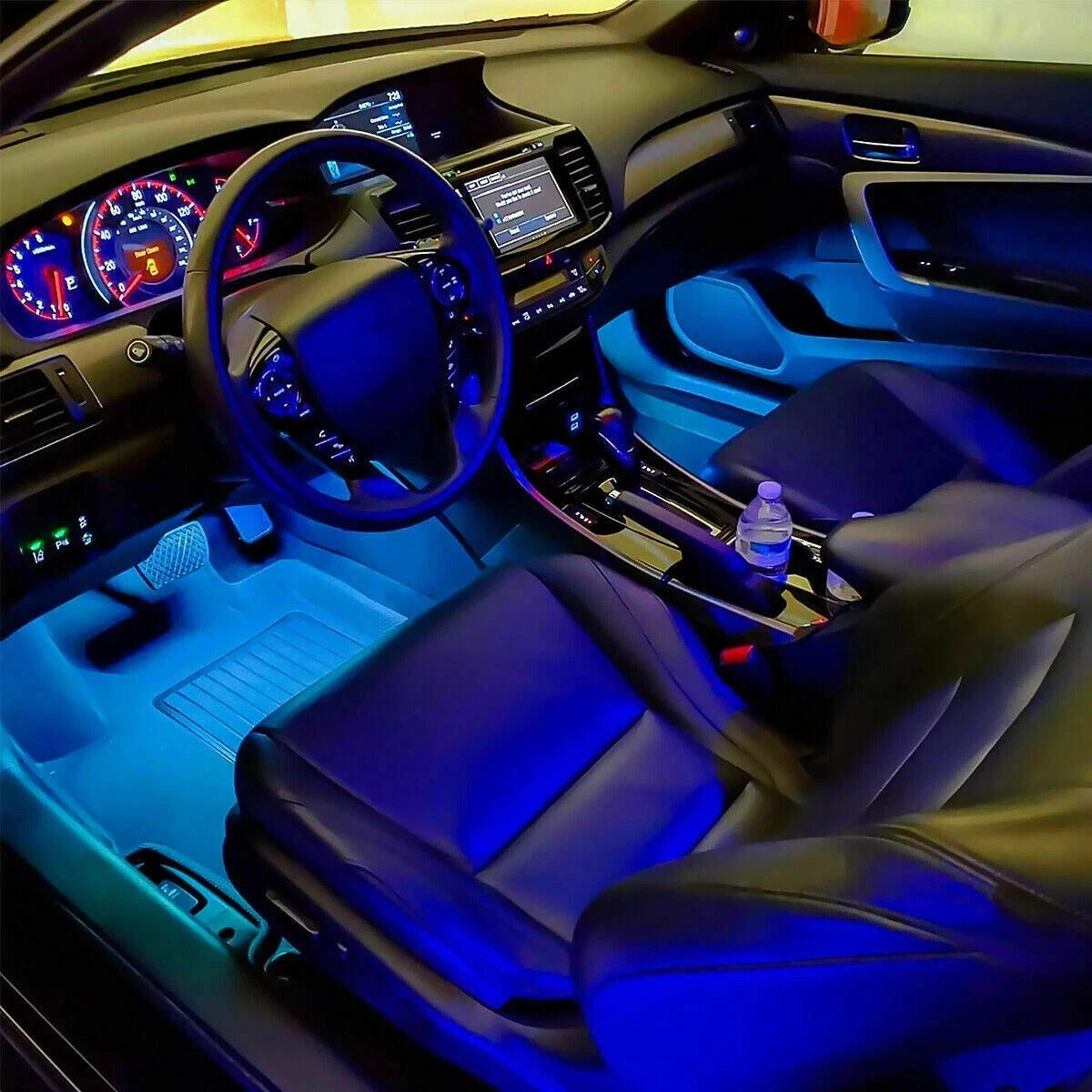 Car Interior Footwell LED Strip Lights RGB Multicolour Remote Atmosphere Lamp UK