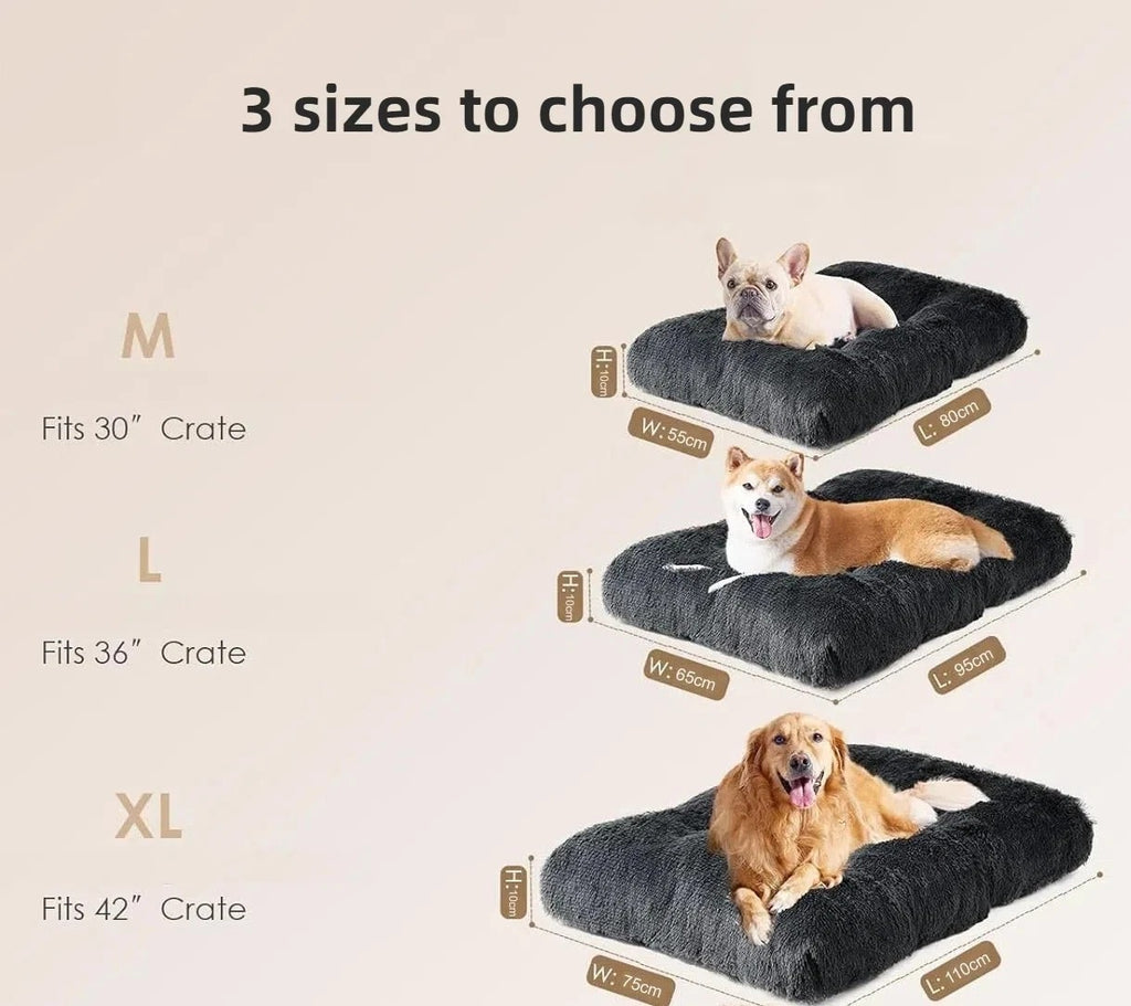 Luxury Calming Dog Bed Soft Washable Pet Cushion Mat for Large Small Dogs Cats U