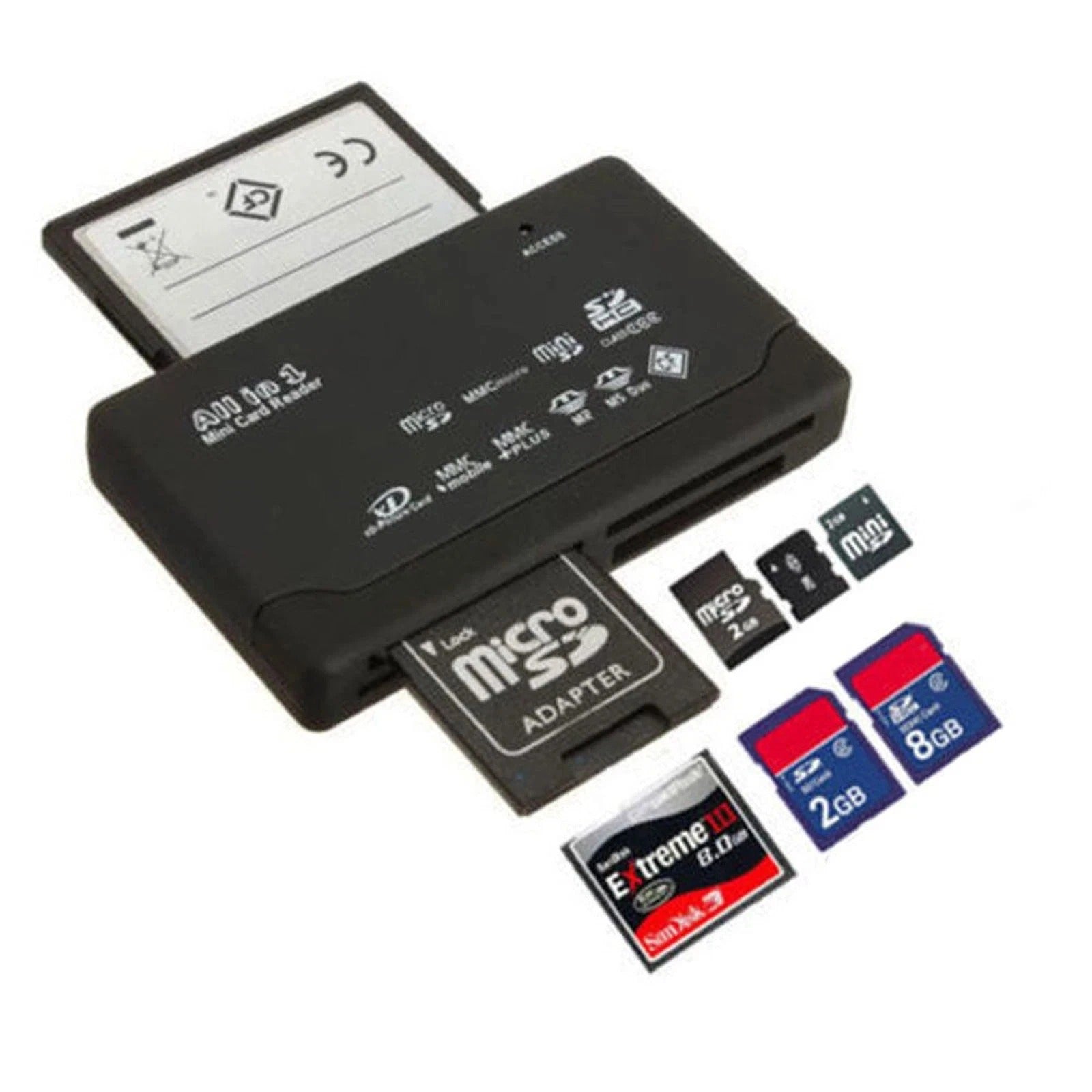 WG® USB 2.0 Memory Card Reader All‑in‑One Adapter SD SDHC Micro SD CF MS M2 XD