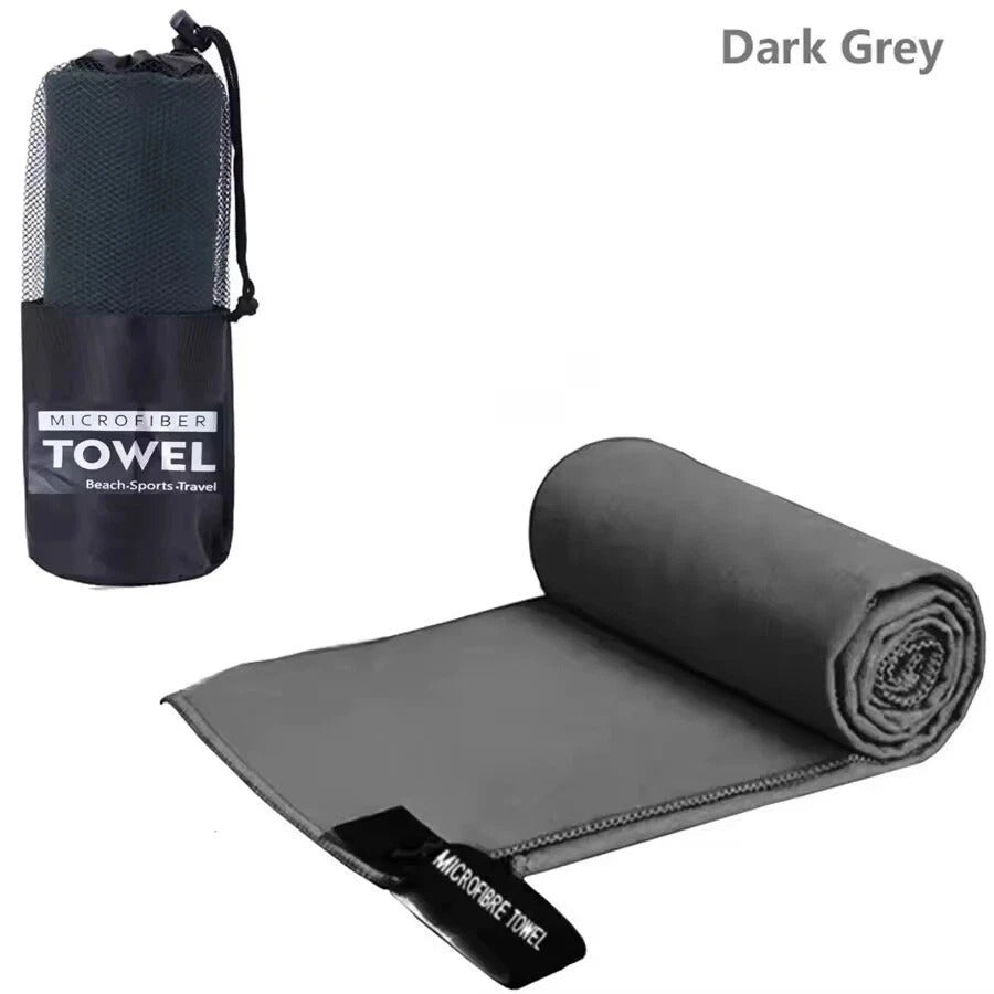 Microfiber Towel Compact Fast Drying Travel Sports Gym Beach Camping Swimming