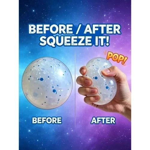 NeeDoh Snowball Crunch Stress Ball Fidget Toy Soft Squishy Sensory Anxiety Relie