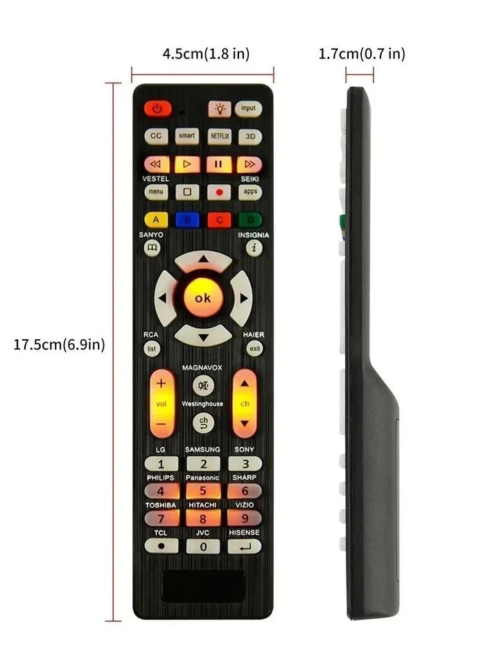 Universal All in One TV Remote Control with backlight for Multiple Brands