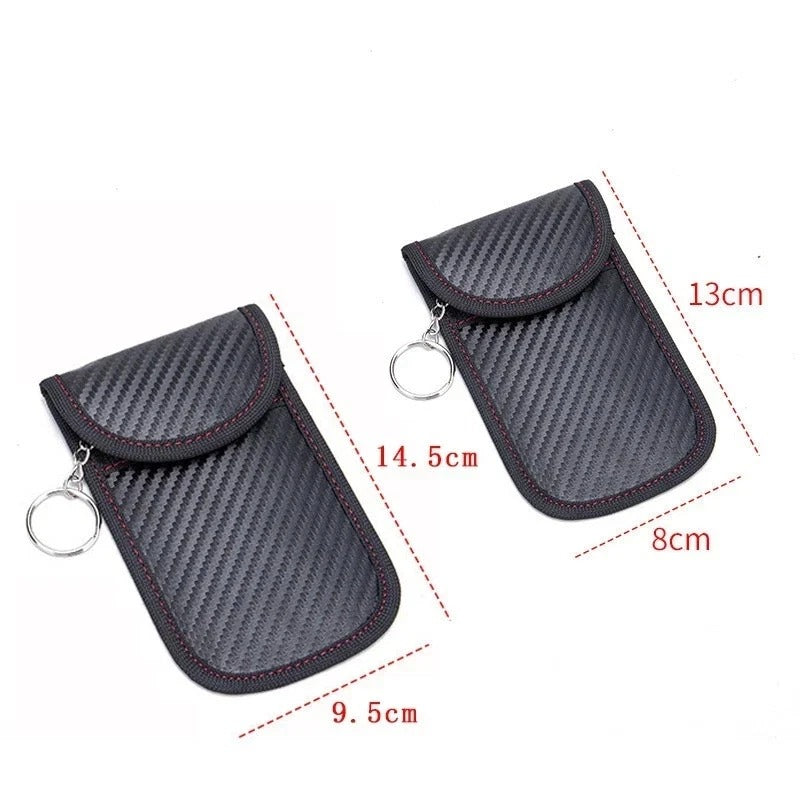 Car Key Signal Blocker Faraday Pouch Case - Fob Keyless RFID Blocking Cage