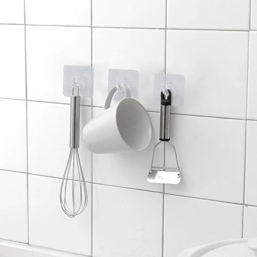 Hooks Self Adhesive Strong Sticky Heavy Duty Wall Seamless Transparent Hook