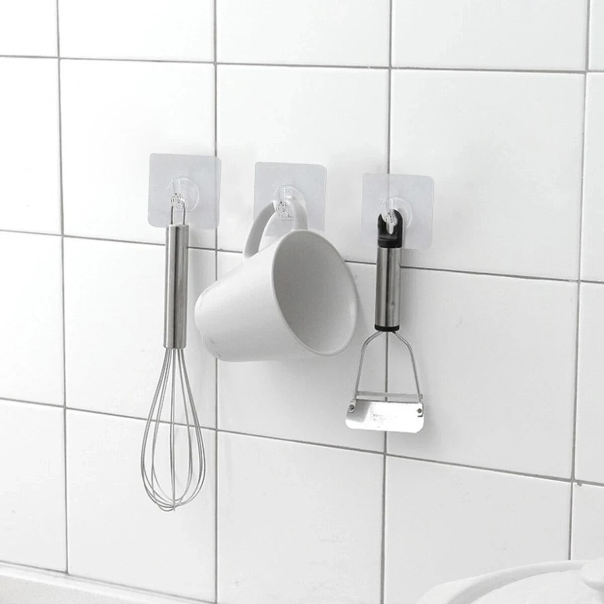 Hooks Self Adhesive Strong Sticky Heavy Duty Wall Seamless Transparent Hook
