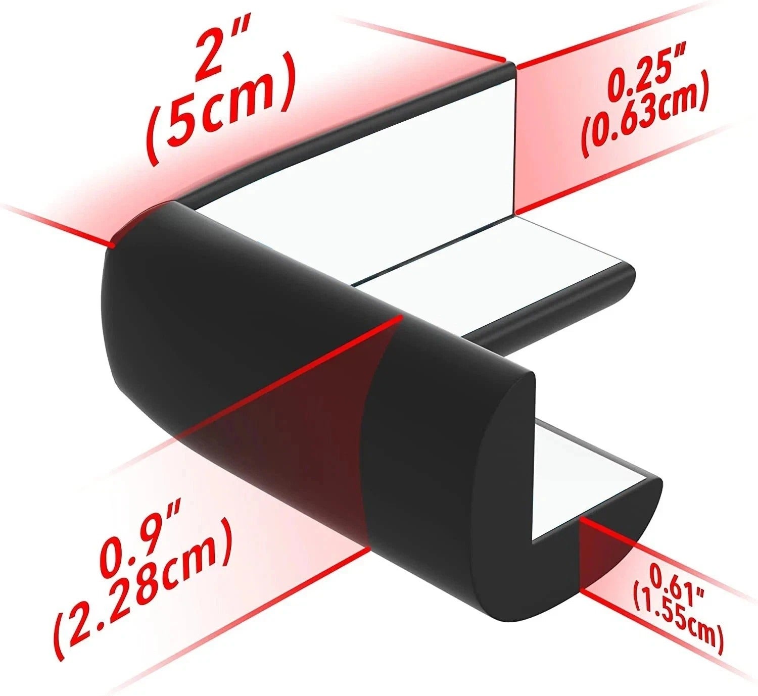4x Baby Safety Corner Protectors Pre-Taped NBR Table Edge Guards Clear UK