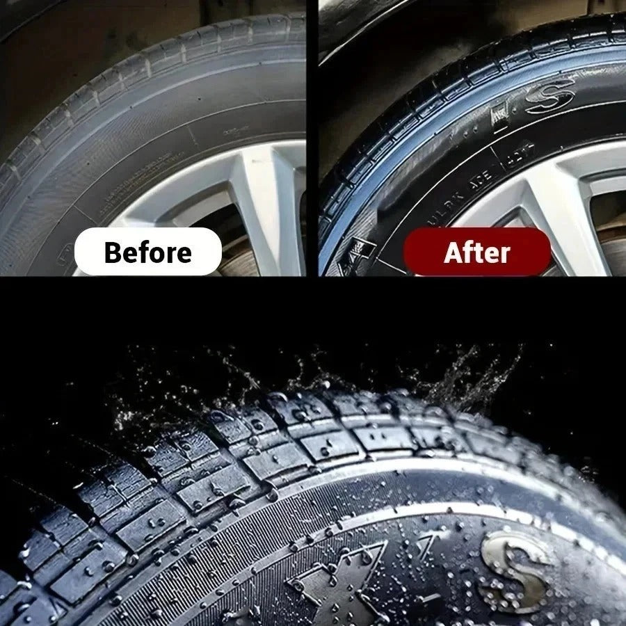 Ultra Black Tire Shine Wax 30g – Long Lasting Tyre Restorer & Protection Gel for