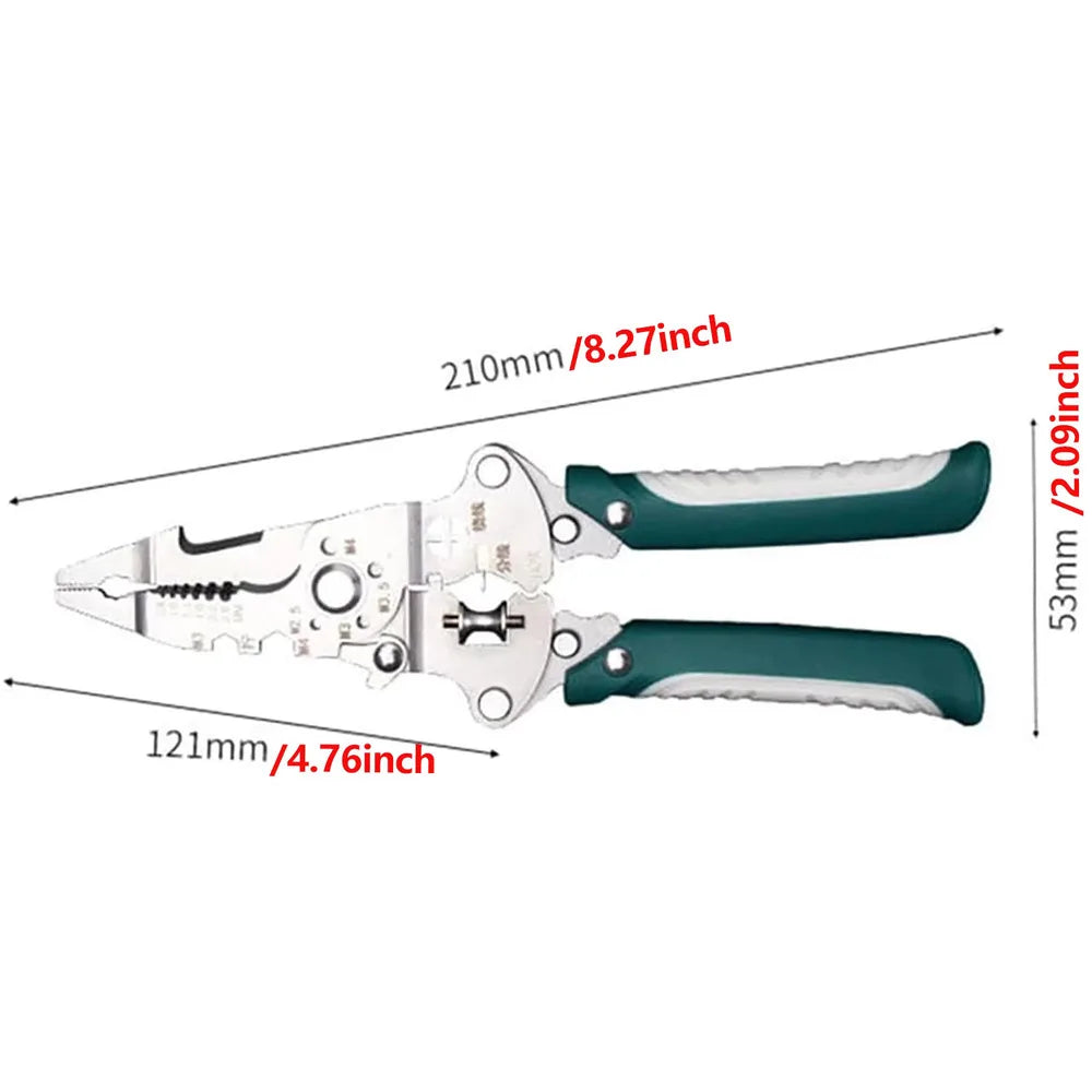 Foldable 18-in-1 Wire Stripping Pliers Crimping Tool - Multifunctional Electrician Pliers, Professional-Grade Electrician Tools