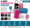 4 Digit Combination Padlock Heavy Duty Outdoor Lock Gym Travel Luggage Locker uk
