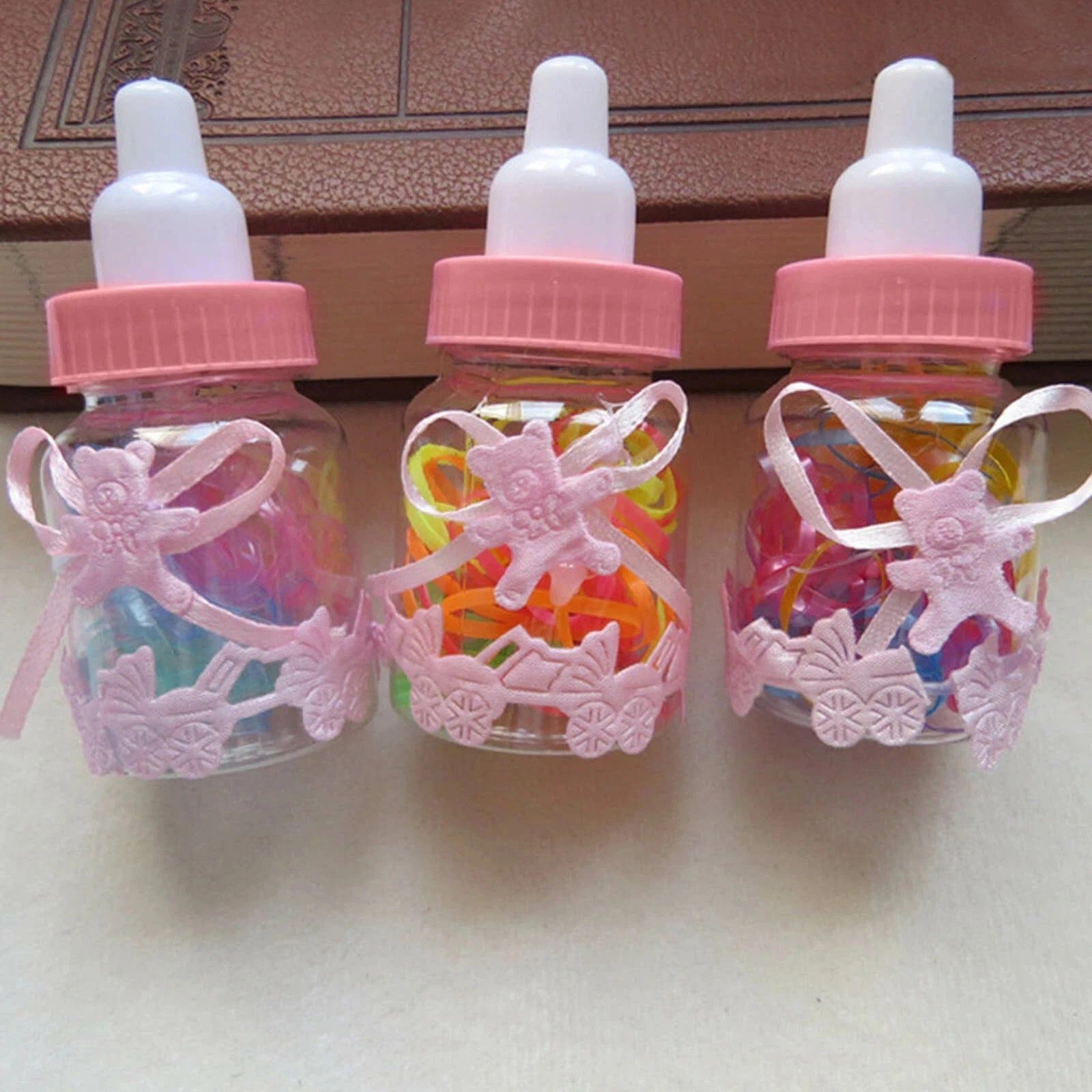 12/24X Fillable Candy Bottles Box Baby Shower Baptism Party Christening New