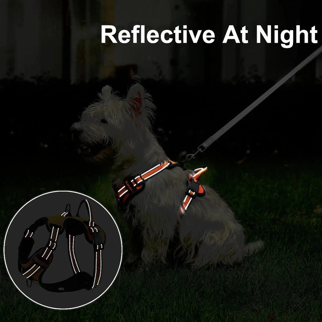 Dog Harness No Pull Adjustable Strong Reflective Vest For Small Medium Dogs Pets