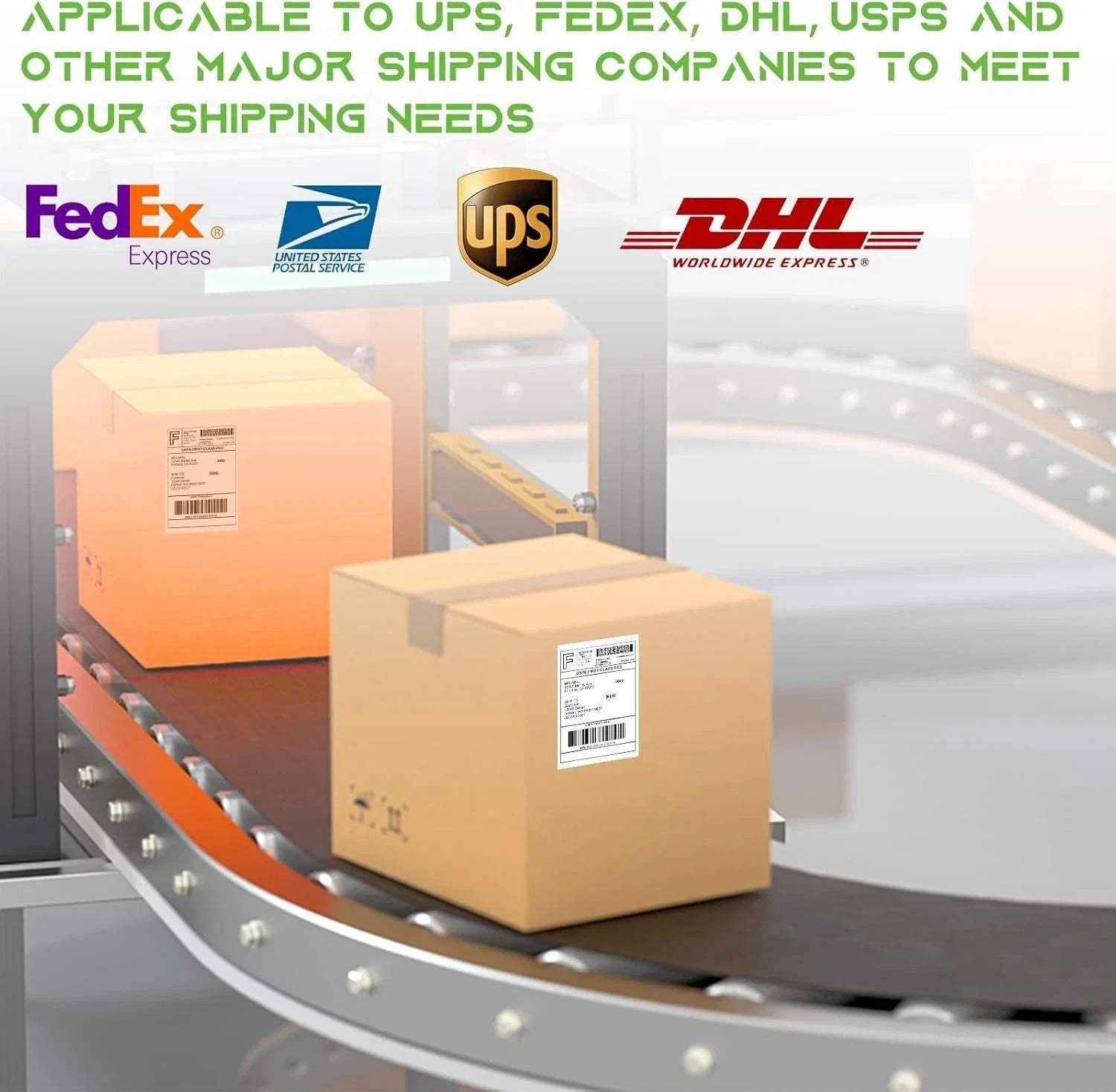 4"x6" Direct Thermal Shipping Labels for Zebra & Rollo Printer Fanfold and Rolls