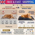 Luxury Calming Dog Bed Soft Washable Pet Cushion Mat for Large Small Dogs Cats U