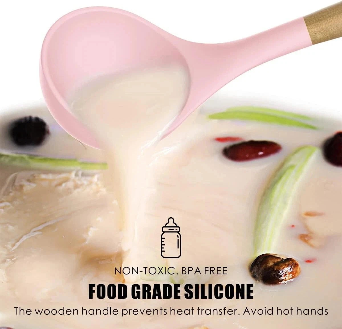 14-Piece Silicone Kitchen Utensils Set Non-stick Cooking Spoon and Baking Tools