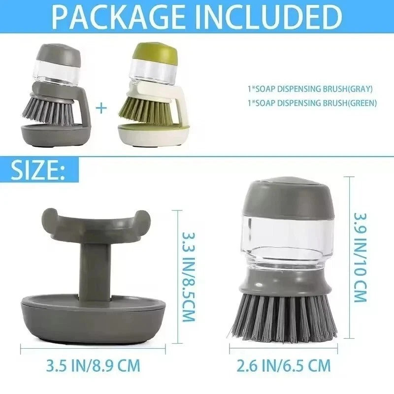 Soap Dispenser, Dishwashing Brush, Home Kitchen Cleaning Brush with Holder