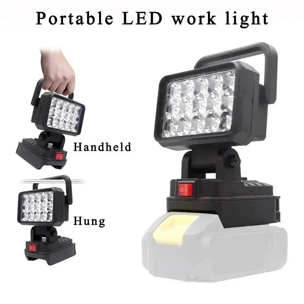 15 Beads LED Working Light Outdoor Flashlight for Makita 18V Li-ion Battery