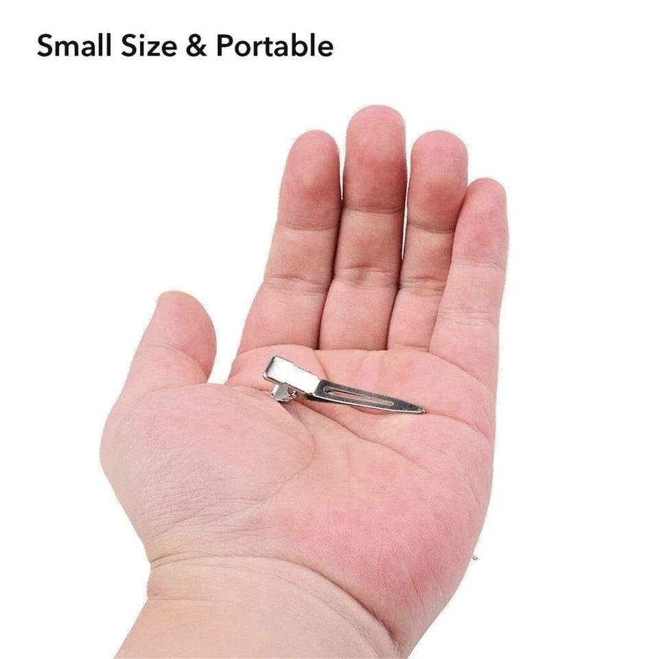 **24PCS Hairdressing Duckbill Clips 4.5cm – Single Hole Pin Curl Sectioning Hair