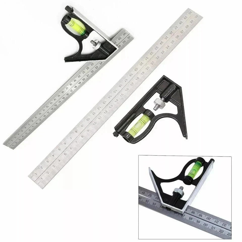 300mm Adjustable Engineers Combination Try Square Set Right Angle Guide UK Stock