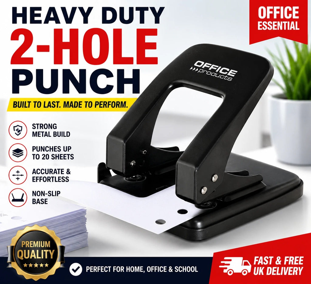Office Products Paper Hole Punch A4 A5 A6 Desk Metal Puncher 40 Sheet Capacity