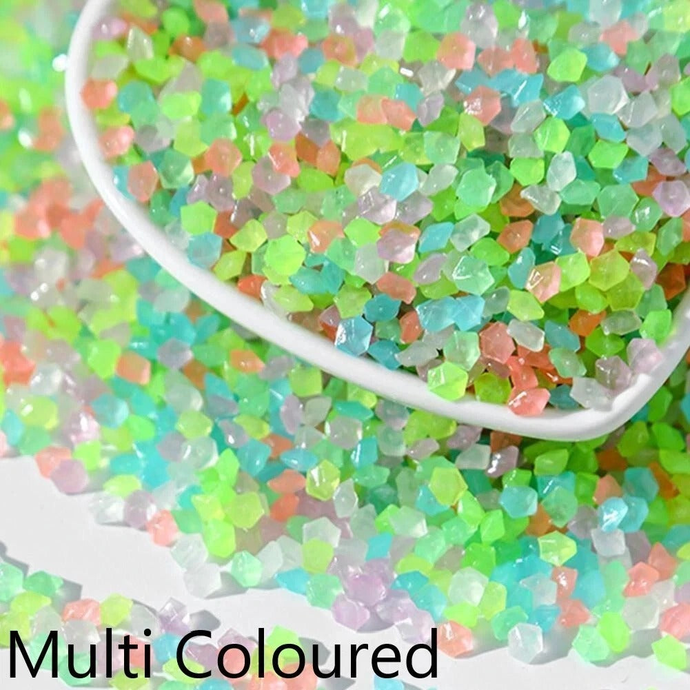 1000PCS Glow in The Dark Pebble Stones Garden Path Aquarium Fish Tank Decor